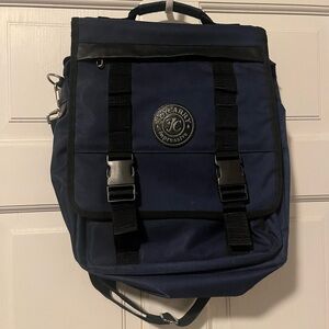Blue Messenger Bag with Carry Strap, Many Pockets